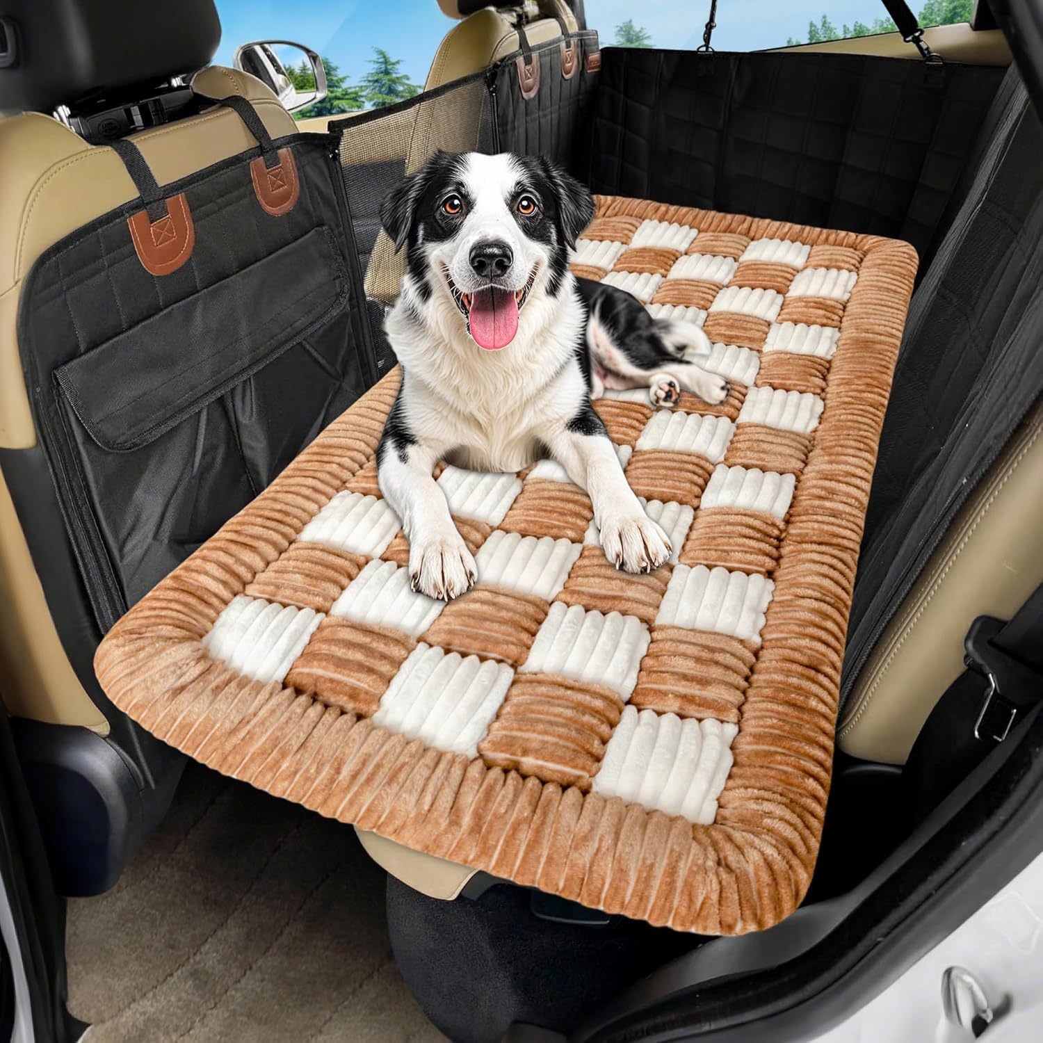Huxpaw Plush Checkerboard Dog Mat