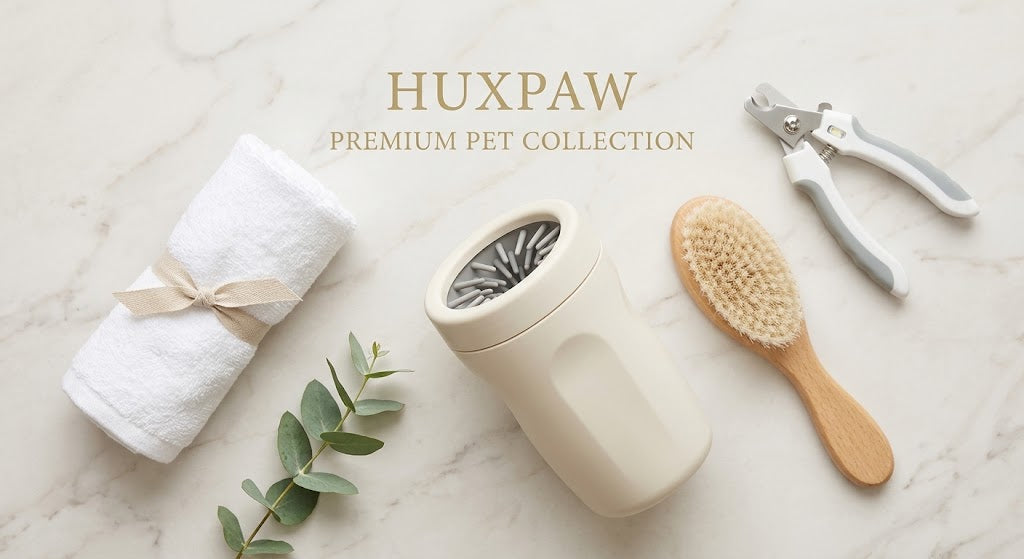 Huxpaw dog grooming and cleanup collection