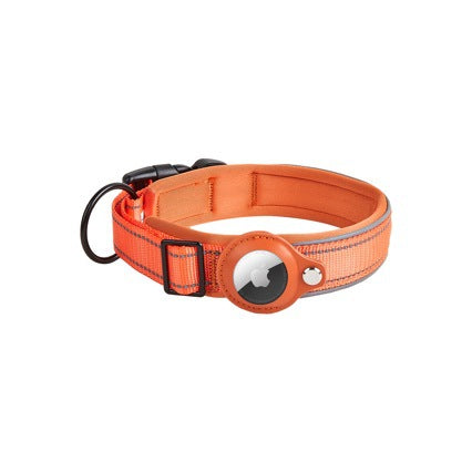Adjustable Dog Collar and Leash Set with Tracker Slot