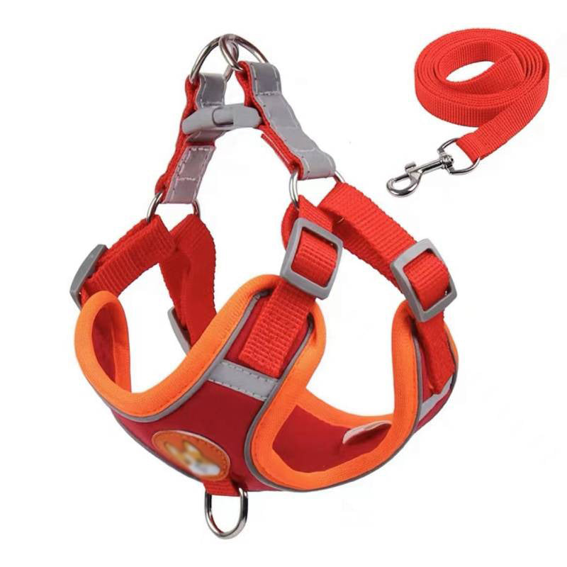Adjustable Vest Dog Harness with Reflective Rope