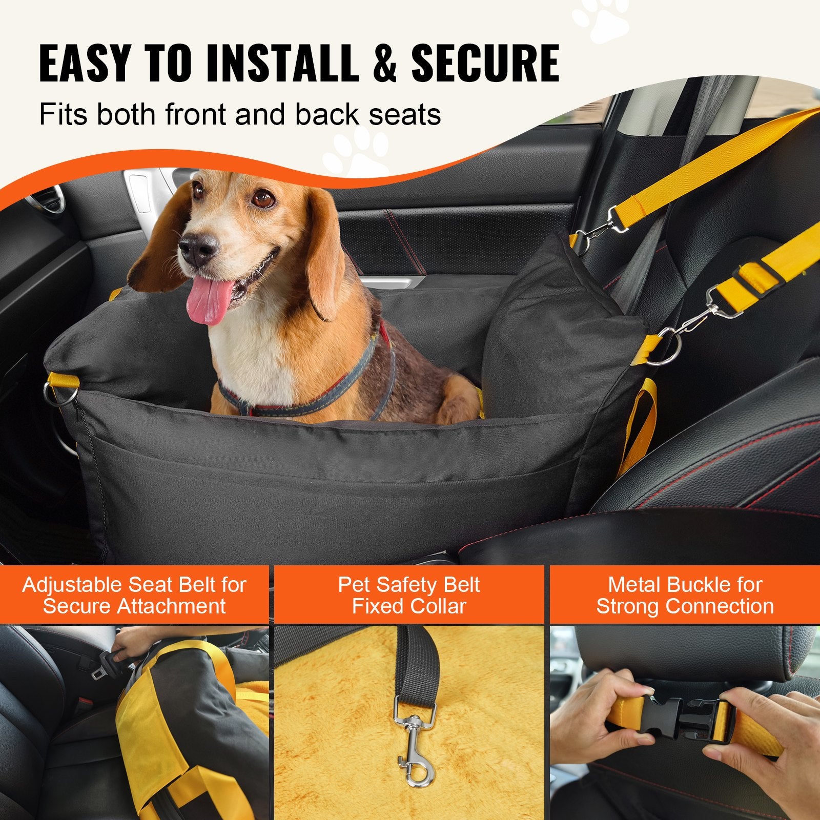 Huxpaw booster car seat adjustable headrest straps
