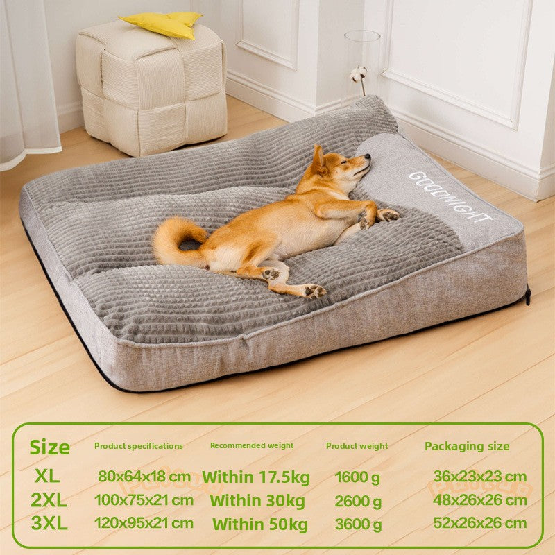 Huxpaw Cloud Pet Bed — shredded sponge fill, plush velvet cover, springs back from compression