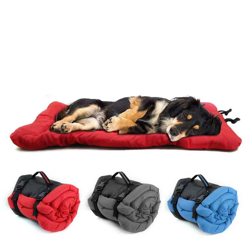 Huxpaw Waterproof Portable Travel Dog Mat — rollable outdoor pad for camping, beach, and road trips