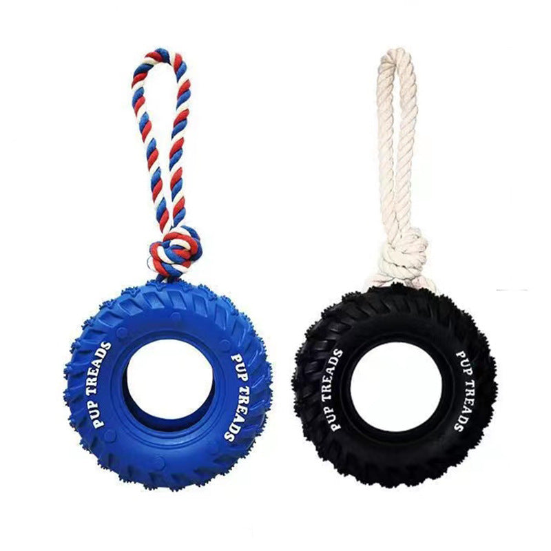 Dog Toy: Durable Rubber Tire