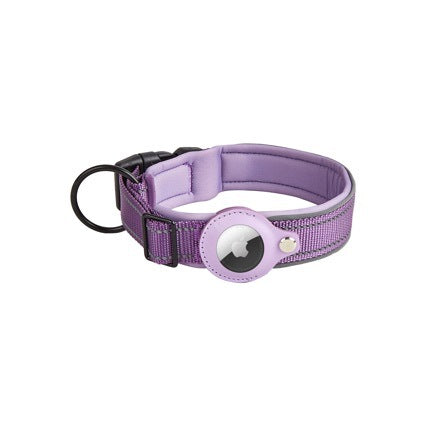 Adjustable Dog Collar and Leash Set with Tracker Slot