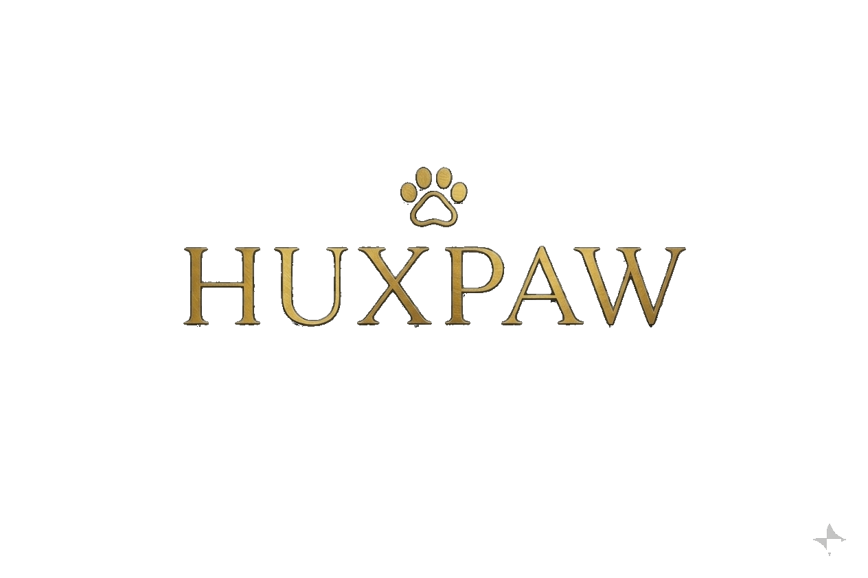 Huxpaw logo - gold on transparent